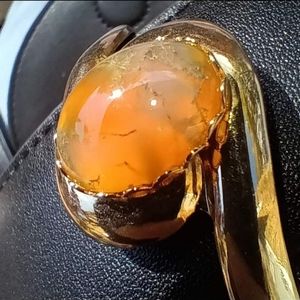 Vintage agate cuff bracelet